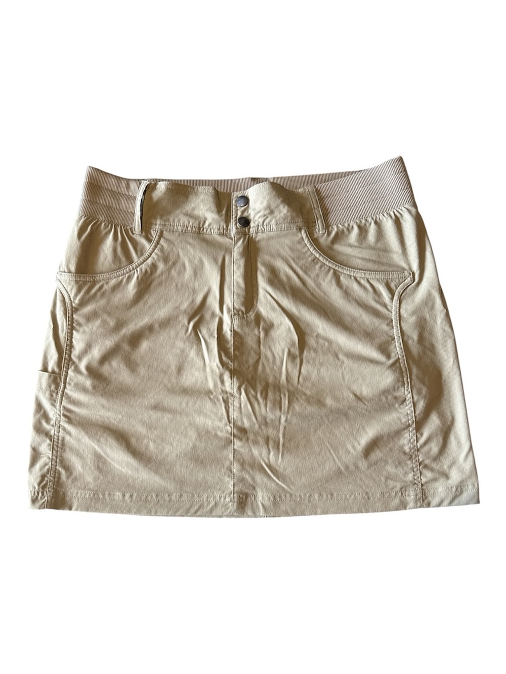 Title Nine Clamber Beige Athletic Skirt with Perforated Detail